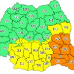 Cod portocaliu de vreme severă în opt județe