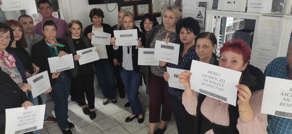 Protest angajați CAS Călărași
