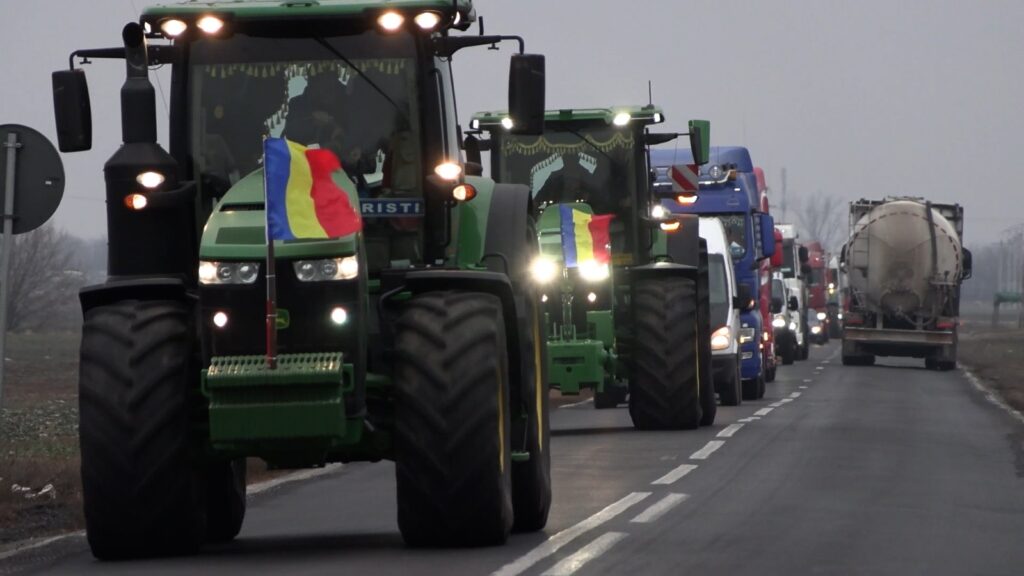 Protest fermieri și transportatori din județul Călărași 